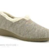 Zels 3276 Beige - Chausson Femme Intérieur Laine - Talon Compense