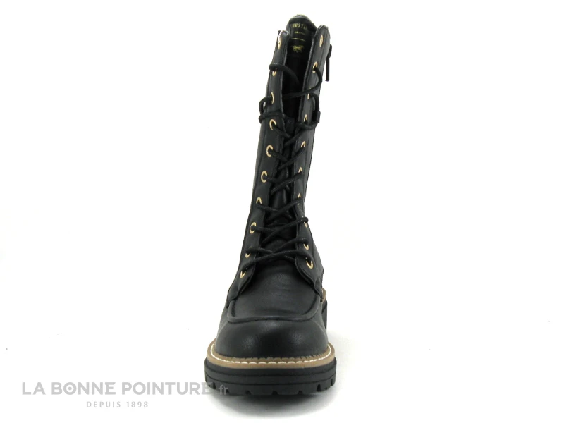Mustang 1437 503 9 Noir - Bottine Noire Avec Semelle Crantee 2 Mustang 1437 503 9 Noir - Bottine Noire Avec Semelle Crantee – Image 2