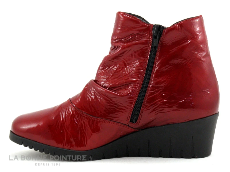 Pedi Girl COCKER - Rouge Verni - Bottine Compensee 3 Pedi Girl COCKER - Rouge Verni - Bottine Compensee – Image 3