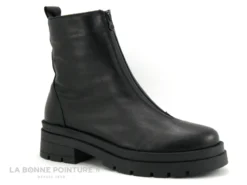 Morans VILMA Noir - Boots Femme Noire - Zip Dessus - Semelle Plateforme