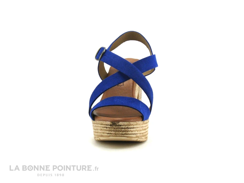 Valerias 5210 - Nu-pieds Bleu - Talon Haut Et Large 2 Valerias 5210 - Nu-pieds Bleu - Talon Haut Et Large – Image 2