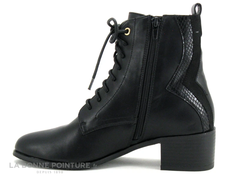 The Divine Factory QL4735 Noir - Arriere Python - Bottine A Lacet F 3 The Divine Factory QL4735 Noir - Arriere Python - Bottine A Lacet F – Image 3
