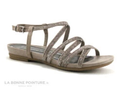 Marco Tozzi - 2-28106-22 Taupe - Nu-pieds Plat Femme