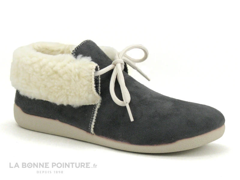 CM Confort Altymar 054 - 55375000 - Gris - Chausson Femme Fourre Avec Lacet 5 CM Confort Altymar 054 - 55375000 - Gris - Chausson Femme Fourre Avec Lacet – Image 5