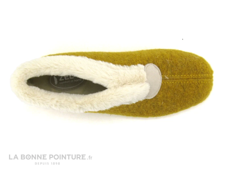 Zels 2276 Ocre - Chausson Semi-montant Femme - Interieur Laine 3 Zels 2276 Ocre - Chausson Semi-montant Femme - Interieur Laine – Image 3
