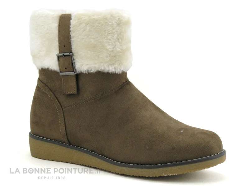 Dees Shoes CEFA Taupe - Haut Peluche Beige - Boots Femme 1 Dees Shoes CEFA Taupe - Haut Peluche Beige - Boots Femme