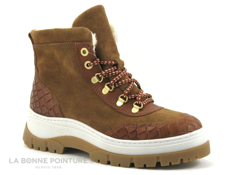 Hooper ABBA Cognac - Bottine Femme Semelle Epaisse 5 Hooper ABBA Cognac - Bottine Femme Semelle Epaisse – Image 5