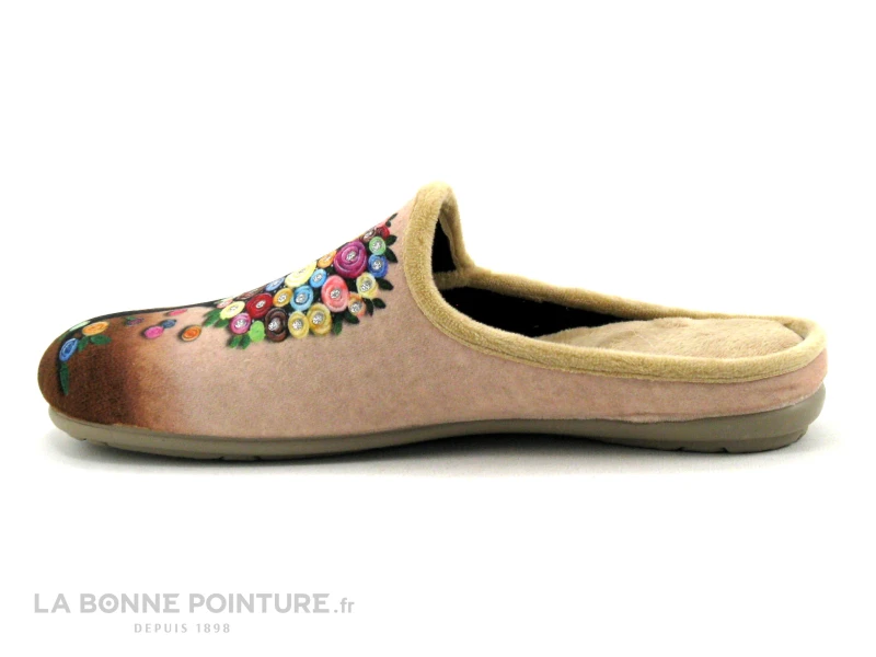 Maison Espadrille 9008-04 Beige - Pantoufle Mule - Arbre Multicolore 3 Maison Espadrille 9008-04 Beige - Pantoufle Mule - Arbre Multicolore – Image 3