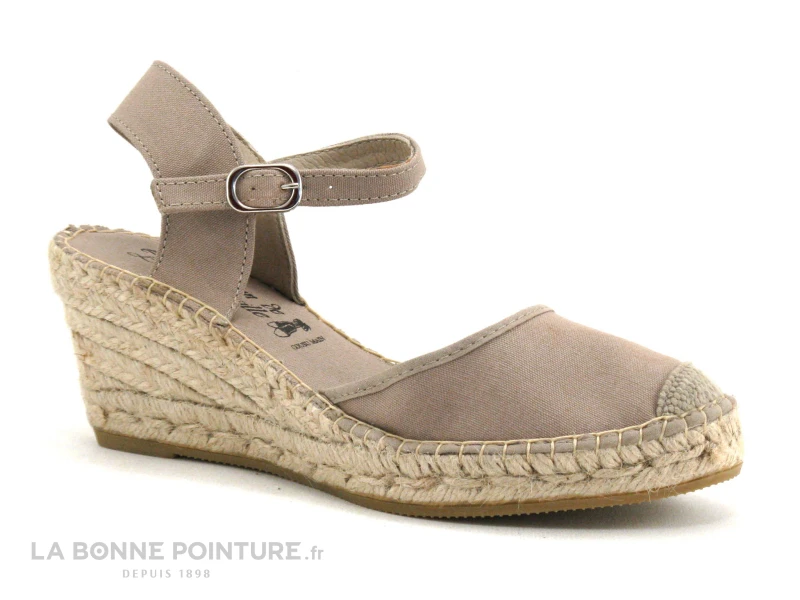 Maison Espadrille 610-1 Taupe - Nu-pieds Bout Ferme 5 Maison Espadrille 610-1 Taupe - Nu-pieds Bout Ferme – Image 5