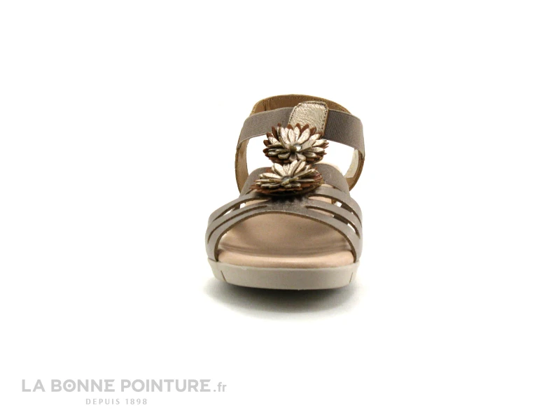 Valerias 5090 Taupe - Bronze - Fleurs Relief - Sandale Femme 2 Valerias 5090 Taupe - Bronze - Fleurs Relief - Sandale Femme – Image 2