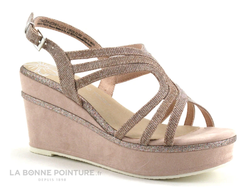 Marco Tozzi 2-28326-22 - Rose Metallic - Nu-pieds Compense 1 Marco Tozzi 2-28326-22 - Rose Metallic - Nu-pieds Compense