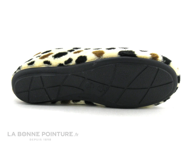 RYB 227005 Beige - Pois Marron Et Noirs - Chausson Femme 3 RYB 227005 Beige - Pois Marron Et Noirs - Chausson Femme – Image 3