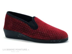 RYB 102 ALBA - Bordeaux - Pois Argent - Chausson Talon Compense