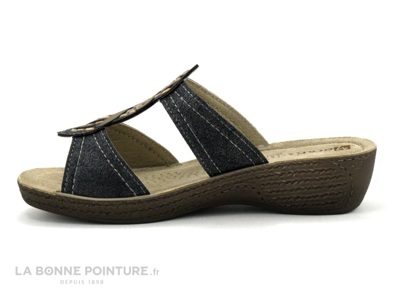 Morans MACURE 28711 Noir Metal - Perles - Mule Compensee 2 Morans MACURE 28711 Noir Metal - Perles - Mule Compensee – Image 2