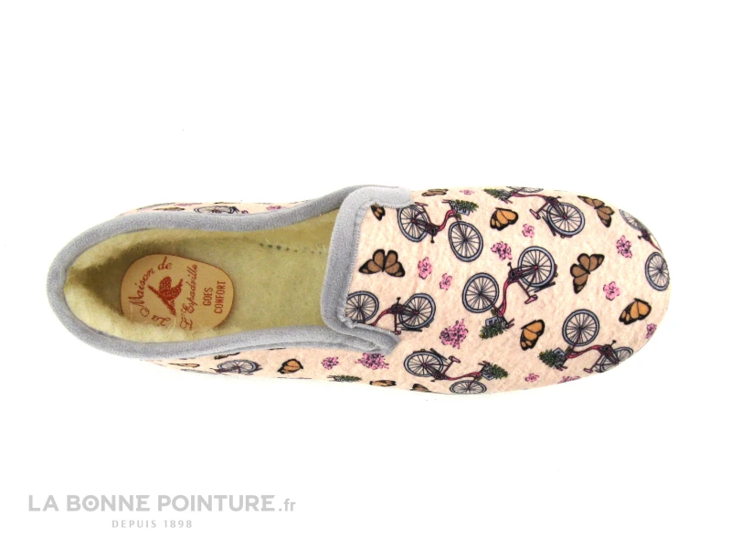 Maison Espadrille 7631 - Charentaise Velo Beige - Chausson Femme 4 Maison Espadrille 7631 - Charentaise Velo Beige - Chausson Femme – Image 4