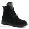Lily Mood 18-350 Black Nubuck - Perles Languette - Chaussure Montante