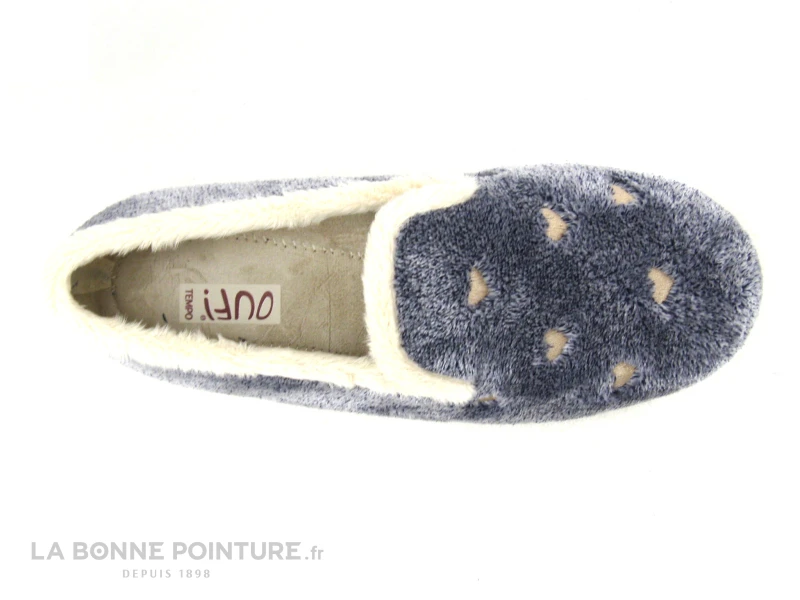Ouf Tempo Mulay Bleu - Peluche - Chausson Femme 3 Ouf Tempo Mulay Bleu - Peluche - Chausson Femme – Image 3