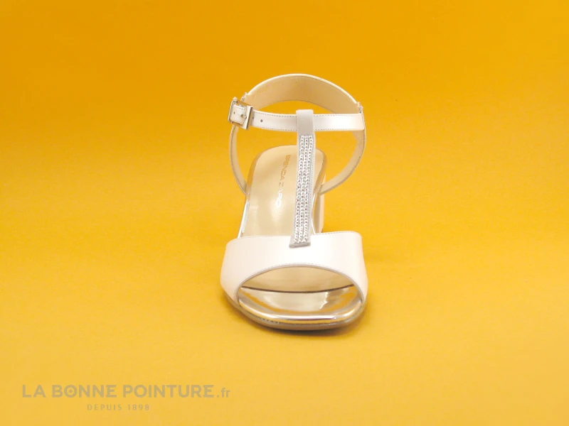 Brenda Zaro F3248 Erika - Blanc - Sandale Femme Talon Carre 2 Brenda Zaro F3248 Erika - Blanc - Sandale Femme Talon Carre – Image 2