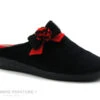 Koyuk Dinamic 602038 Noir - Rouge - Noeud Et Pompon - Pantoufles