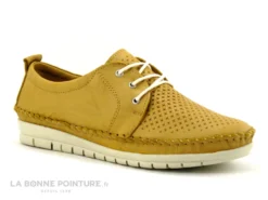 Morans MAGIKA Moutarde - Chaussure A Lacet Femme Cuir Jaune