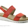 Morans MACANAU Rouge - Sandale Femme Avec Brides A Scratch