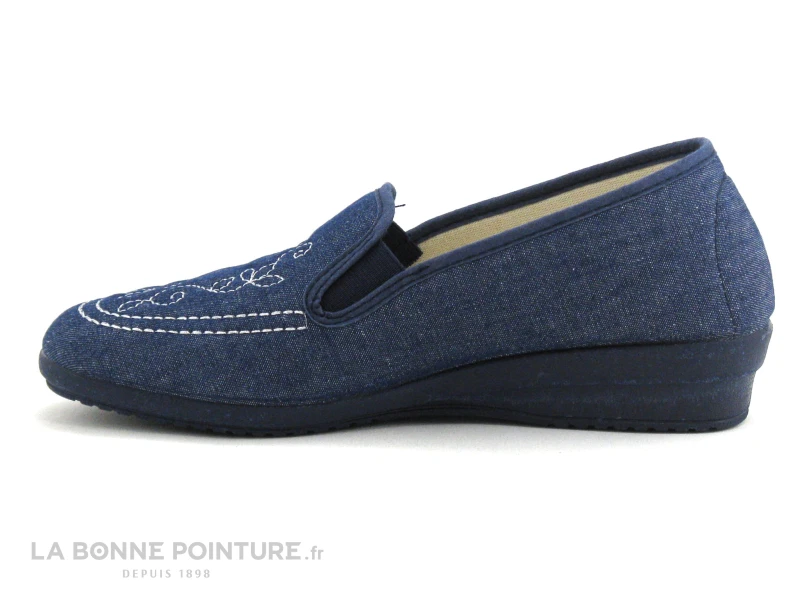 Zels 3147 Marino - Chausson Femme Bleu Jean 2 Zels 3147 Marino - Chausson Femme Bleu Jean – Image 2