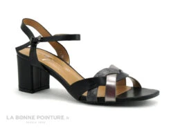 The Divine Factory HG3688 Noir - Sandale Talon Haut