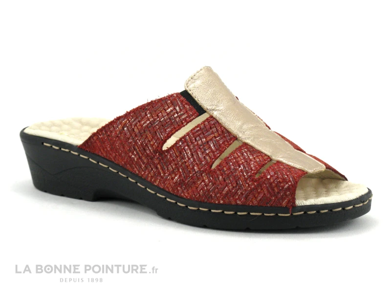 Pedi Girl DOMI Zim Lam Cerise Fumo - Mule Femme Rouge Et Metal 1 Pedi Girl DOMI Zim Lam Cerise Fumo - Mule Femme Rouge Et Metal