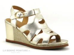 Fugitive IREEL Or - LPITV11 - Nu-pieds Dore - Talon Haut Compense