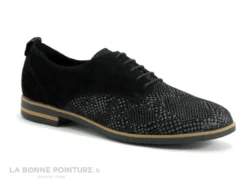 Morans VIALA Noir - Pois Argent - Chaussure Derby Femme