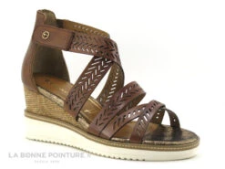 Tamaris 1-28352-26 Cognac - Brides Ajourees - Sandale Talon Compense -Chaussures Promotion Magasin cd24607c73b9e66c561f35ea11d5d5ef img 7077.jpg 156028
