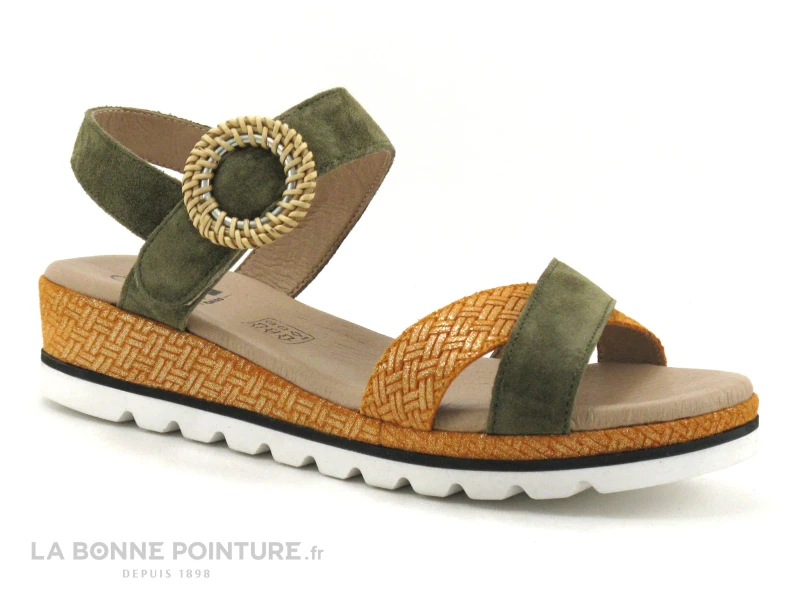 Geo Reino MAGNABE Kaki Orange - Sandale Femme 1 Geo Reino MAGNABE Kaki Orange - Sandale Femme