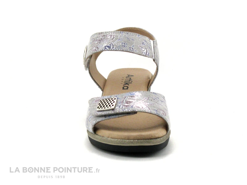 Artika NATY Honda Gris - Sandale Femme 2 Scratches - Talon Compense 2 Artika NATY Honda Gris - Sandale Femme 2 Scratches - Talon Compense – Image 2