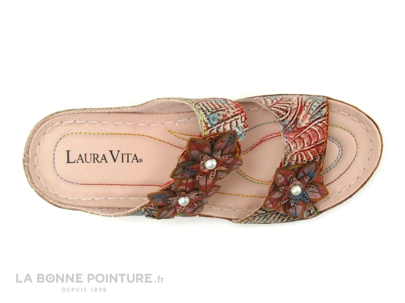 Laura Vita JACDISO 06 Rouge - Brides Avec Fleurs - Mule Femme 4 Laura Vita JACDISO 06 Rouge - Brides Avec Fleurs - Mule Femme – Image 4