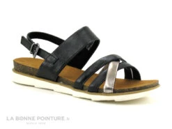 Marco Tozzi 2-28410-20 Noir Argent - Sandale Plate Femme -Chaussures Promotion Magasin cd24607c73b9e66c561f35ea11d5d5ef img 7290.jpg 180529