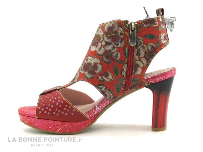 Laura Vita HICAO Rouge - Sandale Talon Haut - Ruban 3 Laura Vita HICAO Rouge - Sandale Talon Haut - Ruban – Image 3