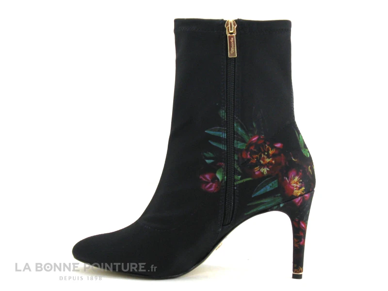 Tamaris 1-25370-23 Black Flower - Bottine Fleurie Talon Haut 3 Tamaris 1-25370-23 Black Flower - Bottine Fleurie Talon Haut – Image 3