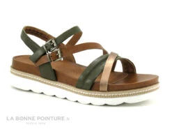 Marco Tozzi 2-28415-20 Khaki Comb - Nu-pieds Kaki Femme -Chaussures Promotion Magasin cd24607c73b9e66c561f35ea11d5d5ef img 7446.jpg 180407