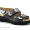Semelflex GISELE 2 Punto Tresor - Sandale Confort Femme Gris - Argent