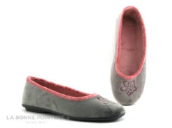 RYB 600W68 Gris Rose - Pantoufle Ballerine