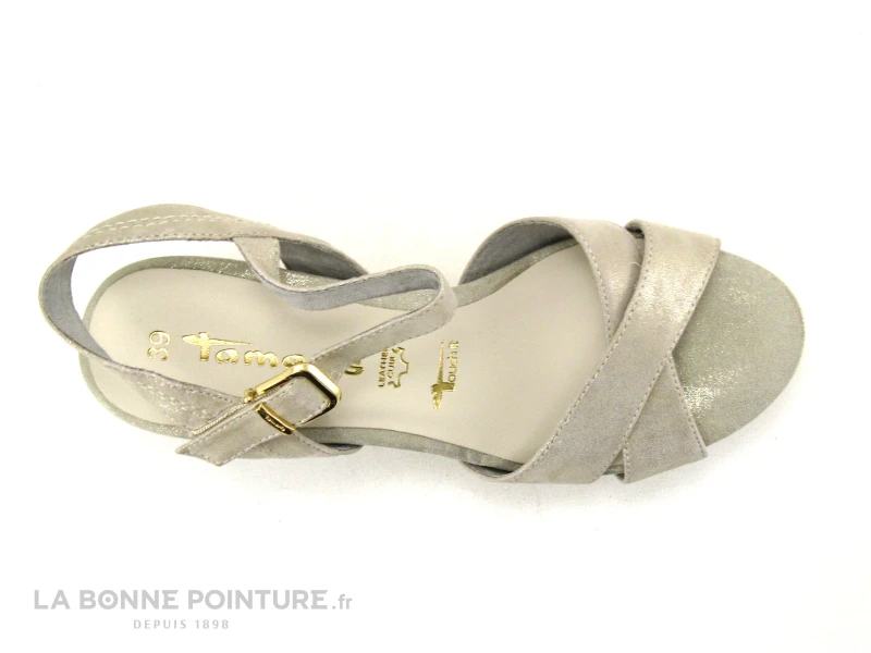Tamaris 1-28001-20 Cashm Pea Sued - Sandale Beige - Talon Compense 6 Tamaris 1-28001-20 Cashm Pea Sued - Sandale Beige - Talon Compense – Image 6