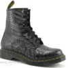 Dr. Martens Dr Martens 1460 Gun Metal - 27249029 - Wild Croc Emboss - Bottine Lacet