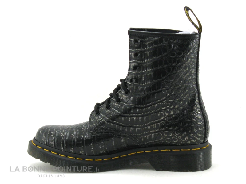 Dr. Martens Dr Martens 1460 Gun Metal - 27249029 - Wild Croc Emboss - Bottine Lacet 3 Dr. Martens Dr Martens 1460 Gun Metal - 27249029 - Wild Croc Emboss - Bottine Lacet – Image 3