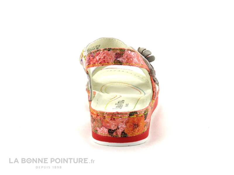 Laura Vita BRCUELO 91 Cerise - Sandale Reglable Femme Avec Scratches 4 Laura Vita BRCUELO 91 Cerise - Sandale Reglable Femme Avec Scratches – Image 4