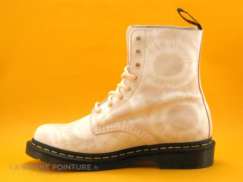 Dr. Martens Dr Martens 1460 PASCAL SHELL Pink White Tie Dye Suede - Bottine 3 Dr. Martens Dr Martens 1460 PASCAL SHELL Pink White Tie Dye Suede - Bottine – Image 3