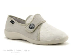 Fargeot UNIFIK Beige - Chausson Femme Avec Bride A Scratch