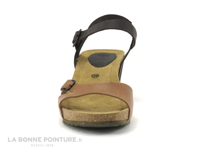 Inter Bios 5612 Ours Moka - Sandale Cuir Marron - Talon Compense 2 Inter Bios 5612 Ours Moka - Sandale Cuir Marron - Talon Compense – Image 2