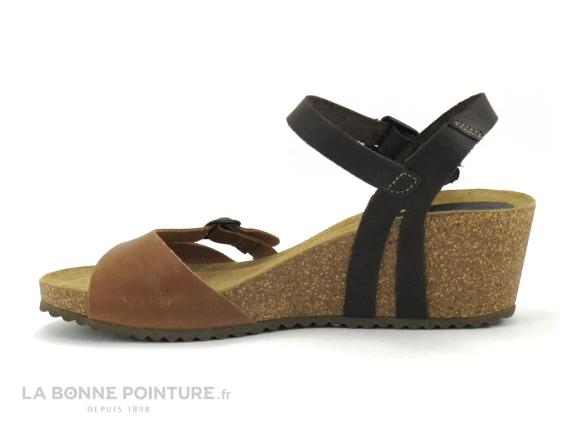Inter Bios 5612 Ours Moka - Sandale Cuir Marron - Talon Compense 3 Inter Bios 5612 Ours Moka - Sandale Cuir Marron - Talon Compense – Image 3