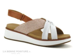 Fugitive KIM Orange - Blanc - Brides Croisees - Sandale Femme -Chaussures Promotion Magasin cd24607c73b9e66c561f35ea11d5d5ef img 8200.jpg 169376