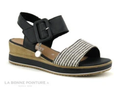 Remonte R6453-01 - Noir - Creme - Sandale Talon Compense -Chaussures Promotion Magasin cd24607c73b9e66c561f35ea11d5d5ef img 8214.jpg 181674